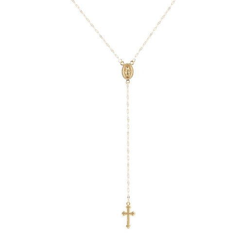 Vintage Rosary Pendant Necklace for Women Charm Jewelry for Women-Necklaces-Arimonz-Arimonz