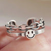 Vintage Smiling Face Finger Rings for Women Adjustable Rings-Rings-Arimonz-Arimonz