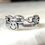 Vintage Smiling Face Finger Rings for Women Adjustable Rings-Rings-Arimonz-Arimonz