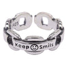Vintage Smiling Face Finger Rings for Women Adjustable Rings-Rings-Arimonz-Arimonz