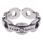 Vintage Smiling Face Finger Rings for Women Adjustable Rings-Rings-Arimonz-Arimonz