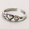 Vintage Smiling Face Finger Rings for Women Adjustable Rings-Rings-Arimonz-Smile Heart-Arimonz
