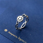 Vintage Smiling Face Finger Rings for Women Adjustable Rings-Rings-Arimonz-Smile Love Me-Arimonz