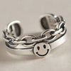 Vintage Smiling Face Finger Rings for Women Adjustable Rings-Rings-Arimonz-Arimonz