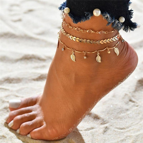 Vintage Tassel Beads Ankle Bracelet-Anklets-Arimonz-Arimonz