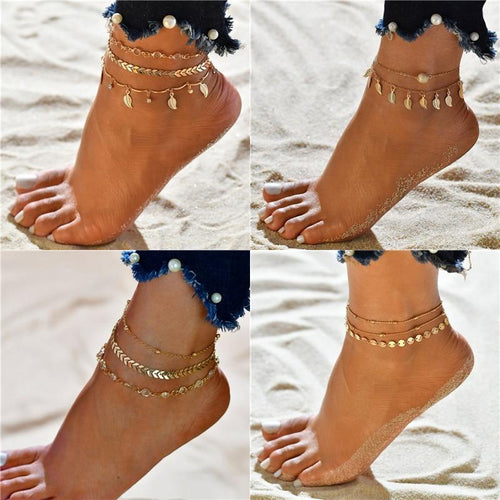 Vintage Tassel Beads Ankle Bracelet-Anklets-Arimonz-Arimonz