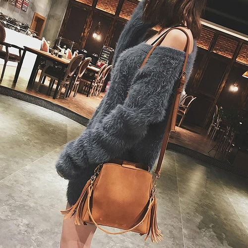 Vintage Tassel Messenger Bag-Handbags-Arimonz-Arimonz