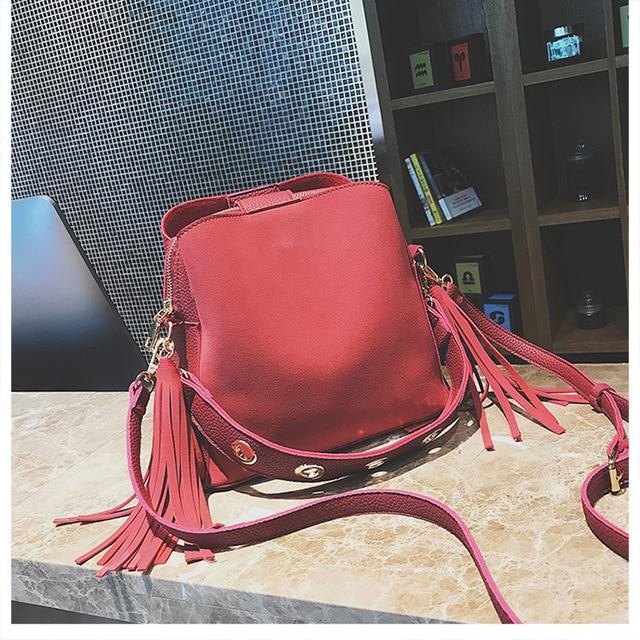 Vintage Tassel Messenger Bag-Handbags-Arimonz-Red-Arimonz