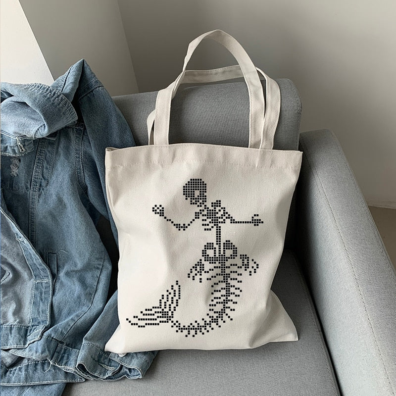 Vintage Women Shoulder Bag Canvas Casual Large Capacity Shopper Bags-Handbags-Arimonz-Arimonz