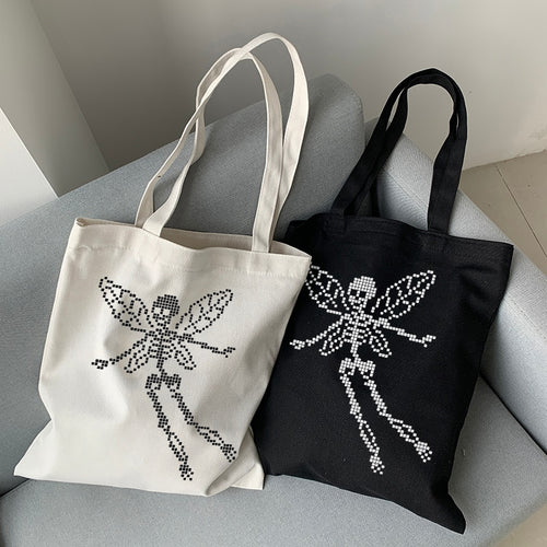 Vintage Women Shoulder Bag Canvas Casual Large Capacity Shopper Bags-Handbags-Arimonz-Arimonz