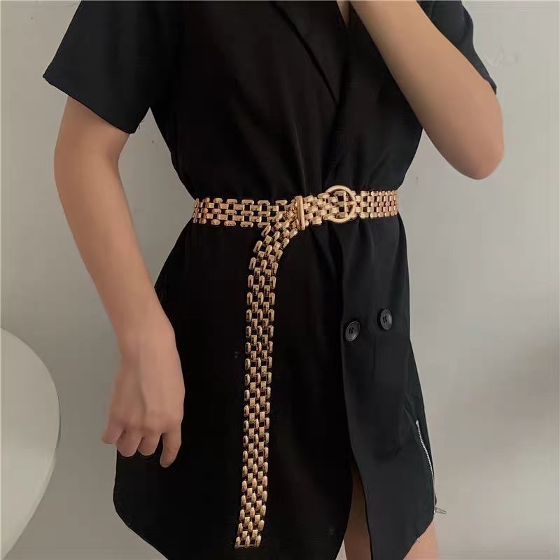 Waist Chain Elegant Silver Metal Chain Strap Pin Buckle Waist Chain-Belts-Arimonz-Arimonz