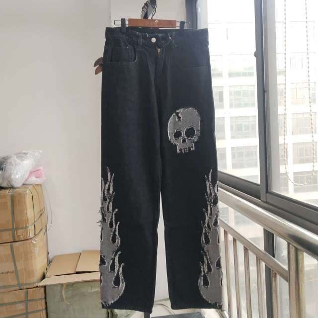 Wash Jeans Women High Waist Trendy Straight Tube Wide Leg Denim Pants-Straight Jeans-Arimonz-Arimonz