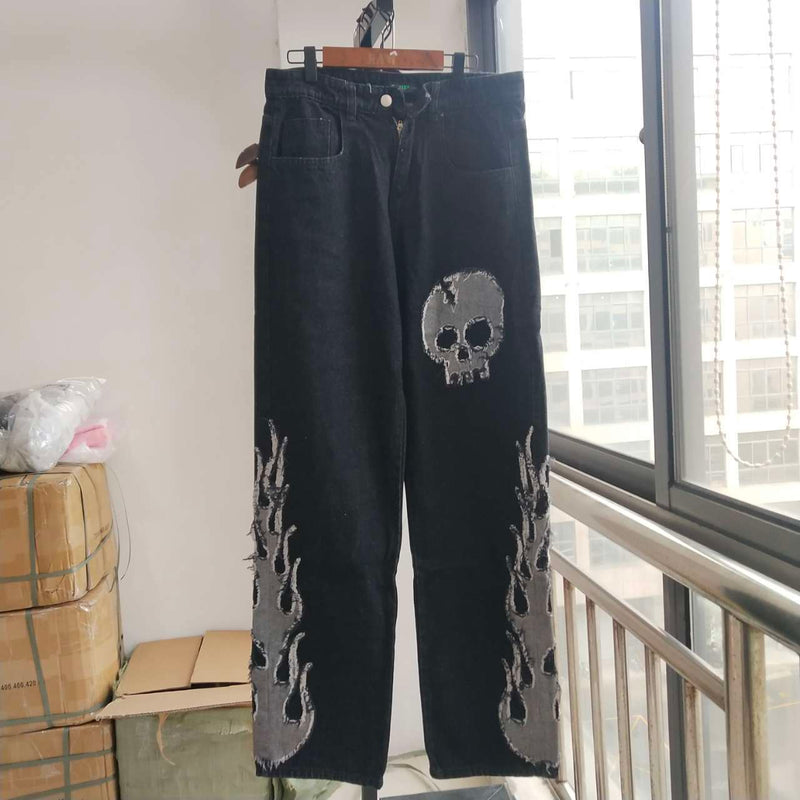 Wash Jeans Women High Waist Trendy Straight Tube Wide Leg Denim Pants-Straight Jeans-Arimonz-M-Arimonz