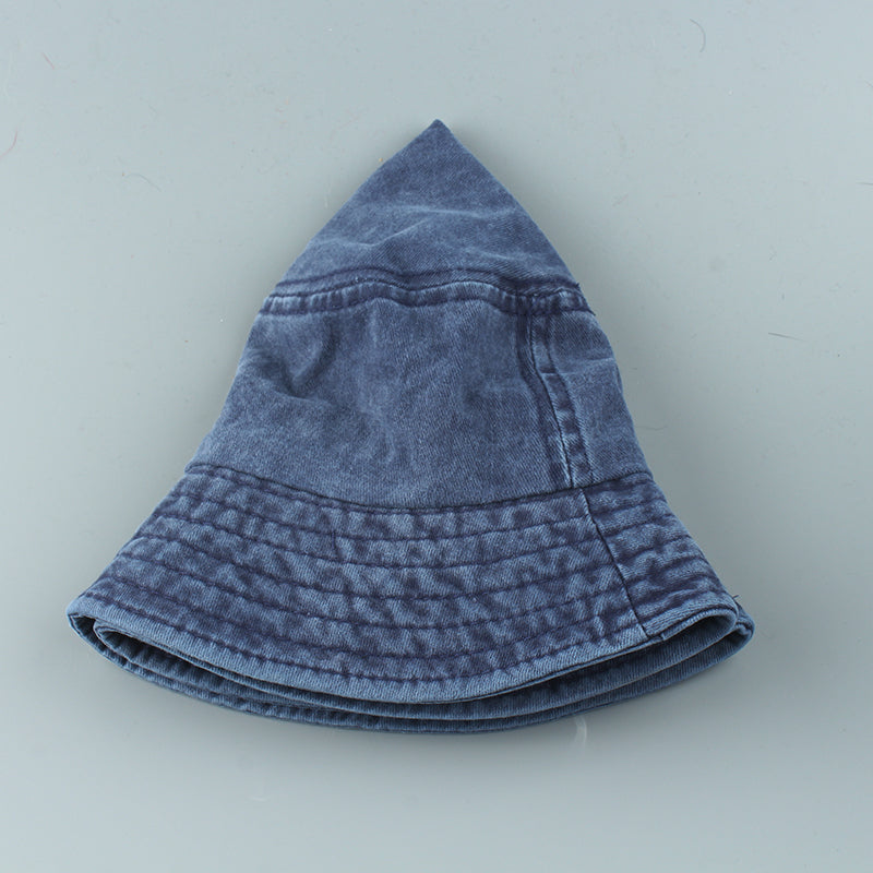 Washed Denim Bucket Hats Fashion Bob Caps Women Panama Bucket Cap-Bucket Hats-Arimonz-Arimonz