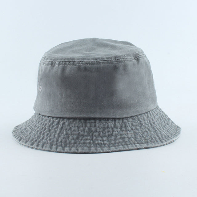 Washed Denim Bucket Hats Fashion Bob Caps Women Panama Bucket Cap-Bucket Hats-Arimonz-gray-Kid head 50-53cm/20-21inches-Arimonz