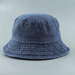 Washed Denim Bucket Hats Fashion Bob Caps Women Panama Bucket Cap-Bucket Hats-Arimonz-navy-Kid head 50-53cm/20-21inches-Arimonz