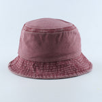 Washed Denim Bucket Hats Fashion Bob Caps Women Panama Bucket Cap-Bucket Hats-Arimonz-Red-Kid head 50-53cm/20-21inches-Arimonz