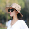 Waterproof Bucket Hat Summer Women Hat Outdoor Fishing Sun Hat-Bucket Hats-Arimonz-Beige-Arimonz