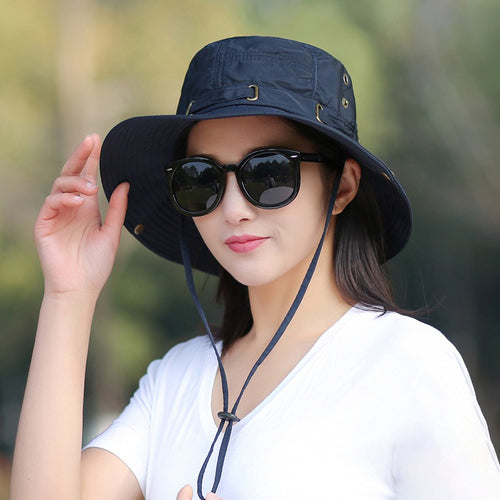 Waterproof Bucket Hat Summer Women Hat Outdoor Fishing Sun Hat-Bucket Hats-Arimonz-Blue-Arimonz