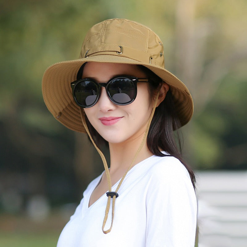 Waterproof Bucket Hat Summer Women Hat Outdoor Fishing Sun Hat-Bucket Hats-Arimonz-Brown-Arimonz