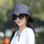 Waterproof Bucket Hat Summer Women Hat Outdoor Fishing Sun Hat-Bucket Hats-Arimonz-Gray-Arimonz