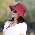Waterproof Bucket Hat Summer Women Hat Outdoor Fishing Sun Hat-Bucket Hats-Arimonz-Red-Arimonz