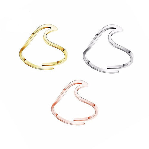 Wave Ring For Women Resizable Jewelry Ring For Women-Rings-Arimonz-Arimonz