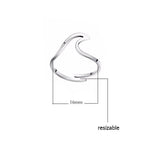 Wave Ring For Women Resizable Jewelry Ring For Women-Rings-Arimonz-Arimonz