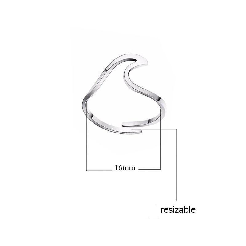 Wave Ring For Women Resizable Jewelry Ring For Women-Rings-Arimonz-Arimonz