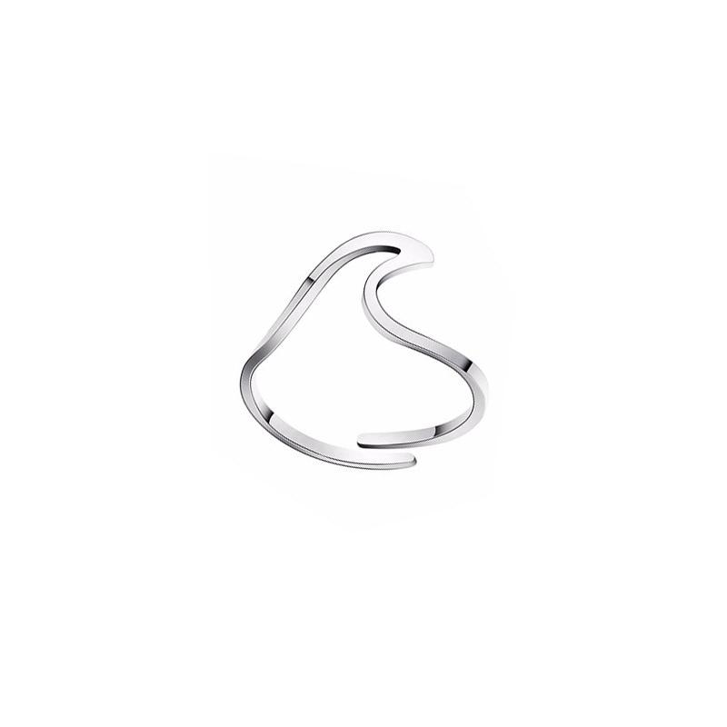 Wave Ring For Women Resizable Jewelry Ring For Women-Rings-Arimonz-silver-Arimonz