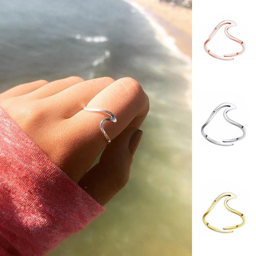 Wave Ring For Women Resizable Jewelry Ring For Women-Rings-Arimonz-Arimonz