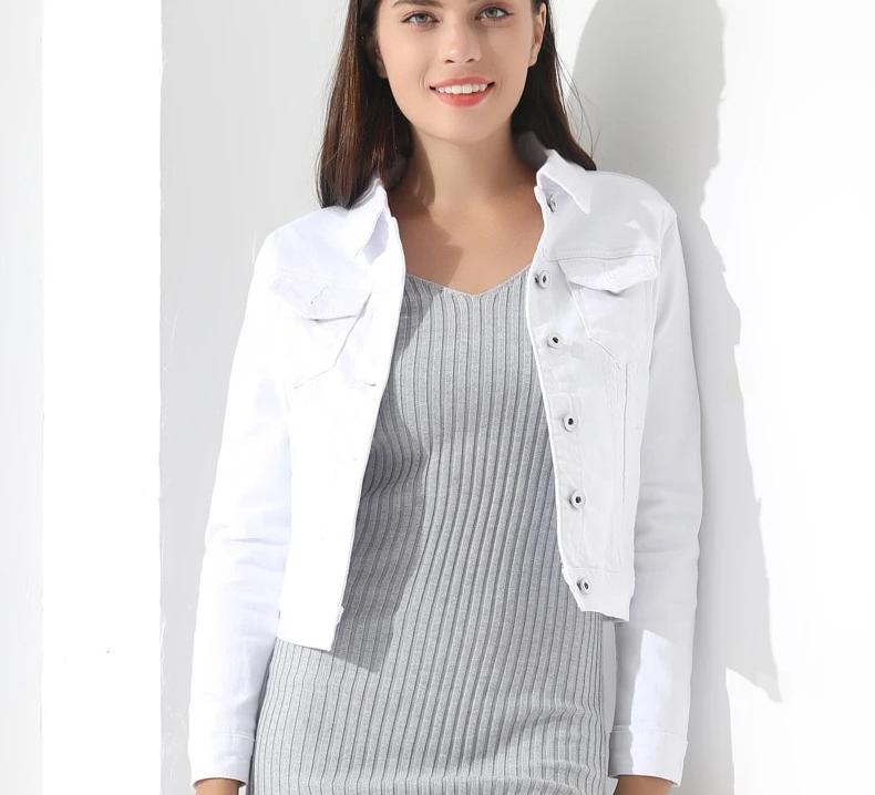 White Denim Jacket-Jean Jackets-Arimonz-Arimonz