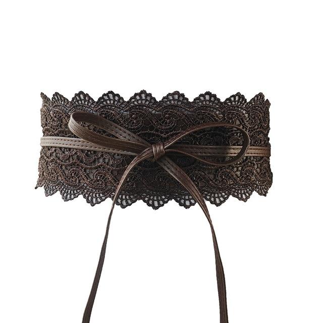 Wide Corset Lace Belt-Belts-Arimonz-Arimonz