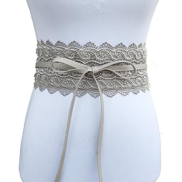 Wide Corset Lace Belt-Belts-Arimonz-Silver-Arimonz