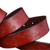 Wide Genuine Leather Belts For Women Vintage Floral Pin Buckle Belt-Women's Belts-Arimonz-Arimonz