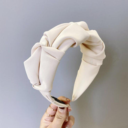 Wide Side Flower Hairband-Hair Accessories-Arimonz-beige-Arimonz