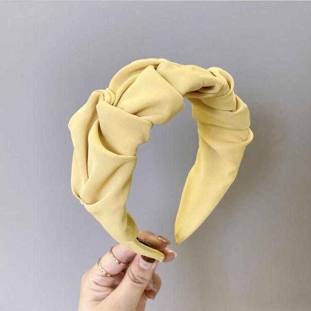 Wide Side Flower Hairband-Hair Accessories-Arimonz-yellow-Arimonz