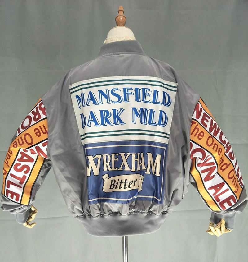 Windbreaker Coat Patch Loose Bomber Jacket Casual Oversize Jacket-Bomber Coats-Arimonz-Arimonz