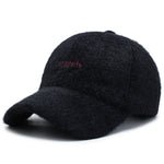 Windproof Cashmere Baseball Caps Trendy Velvet Winter Hats For Women-Women's Caps-Arimonz-Black-Arimonz