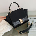 Wing Bag Woman Casual Crossbody Handbag Soft Surface Shoulder Bag-Handbags-Arimonz-black 2 Crocodile-Arimonz