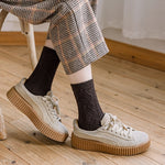 Winter Cashmere Wool Woman Socks Solid Retro Long Socks Crew Sock-Socks & Tights-Arimonz-Arimonz