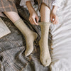 Winter Cashmere Wool Woman Socks Solid Retro Long Socks Crew Sock-Socks & Tights-Arimonz-Arimonz