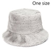 Winter Cow Leopard Faux Fur Fluffy Bucket Hats Women Outdoor Warm Hat-Bucket Hats-Arimonz-grey-Arimonz
