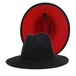 Winter Fedora Hats For Women Fashion Flat Wide Brim Wool Felt Hats-Winter Hats-Arimonz-Arimonz
