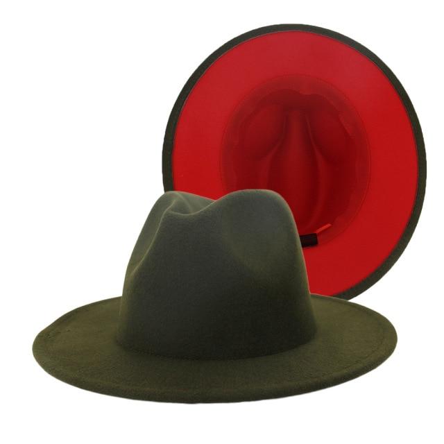 Winter Fedora Hats For Women Fashion Flat Wide Brim Wool Felt Hats-Winter Hats-Arimonz-Dark Brown-Arimonz