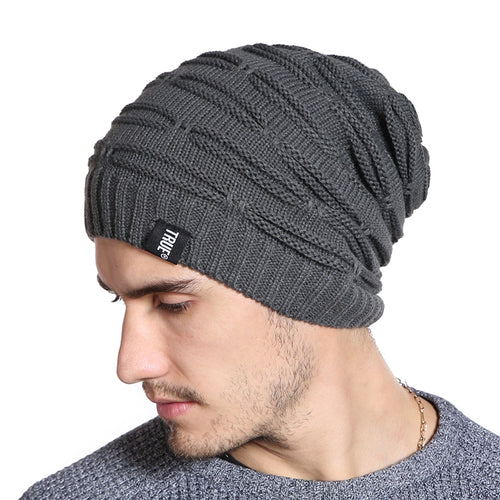 Winter Hat Long Size Knitted Cap High Quality Casual Beanie For Women-Winter Hats-Arimonz-Arimonz
