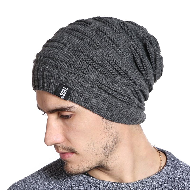 Winter Hat Long Size Knitted Cap High Quality Casual Beanie For Women-Winter Hats-Arimonz-Arimonz