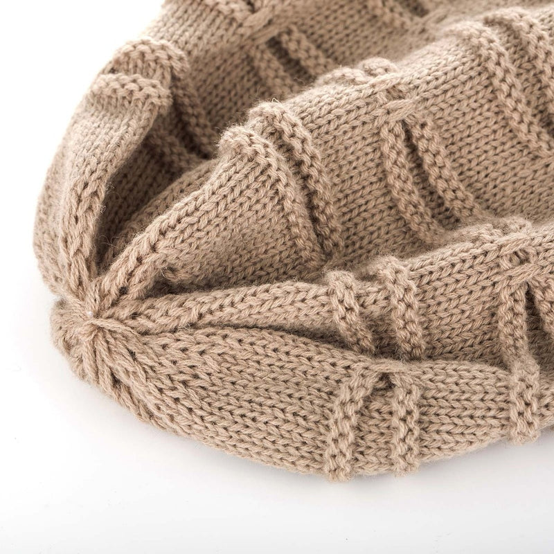 Winter Hat Long Size Knitted Cap High Quality Casual Beanie For Women-Winter Hats-Arimonz-Arimonz