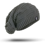 Winter Hat Long Size Knitted Cap High Quality Casual Beanie For Women-Winter Hats-Arimonz-Gray-Arimonz