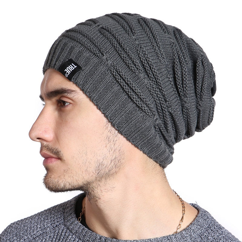 Winter Hat Long Size Knitted Cap High Quality Casual Beanie For Women-Winter Hats-Arimonz-Arimonz